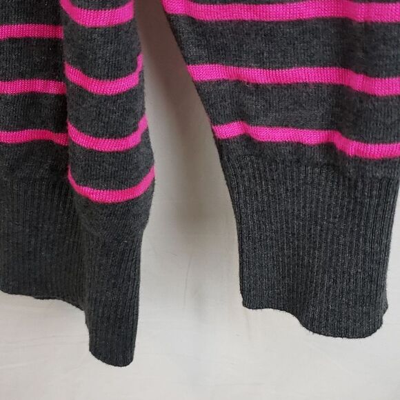 Torrid 3 Grey & Pink Polka Dot & Stripe Sweater - Picture 6 of 16